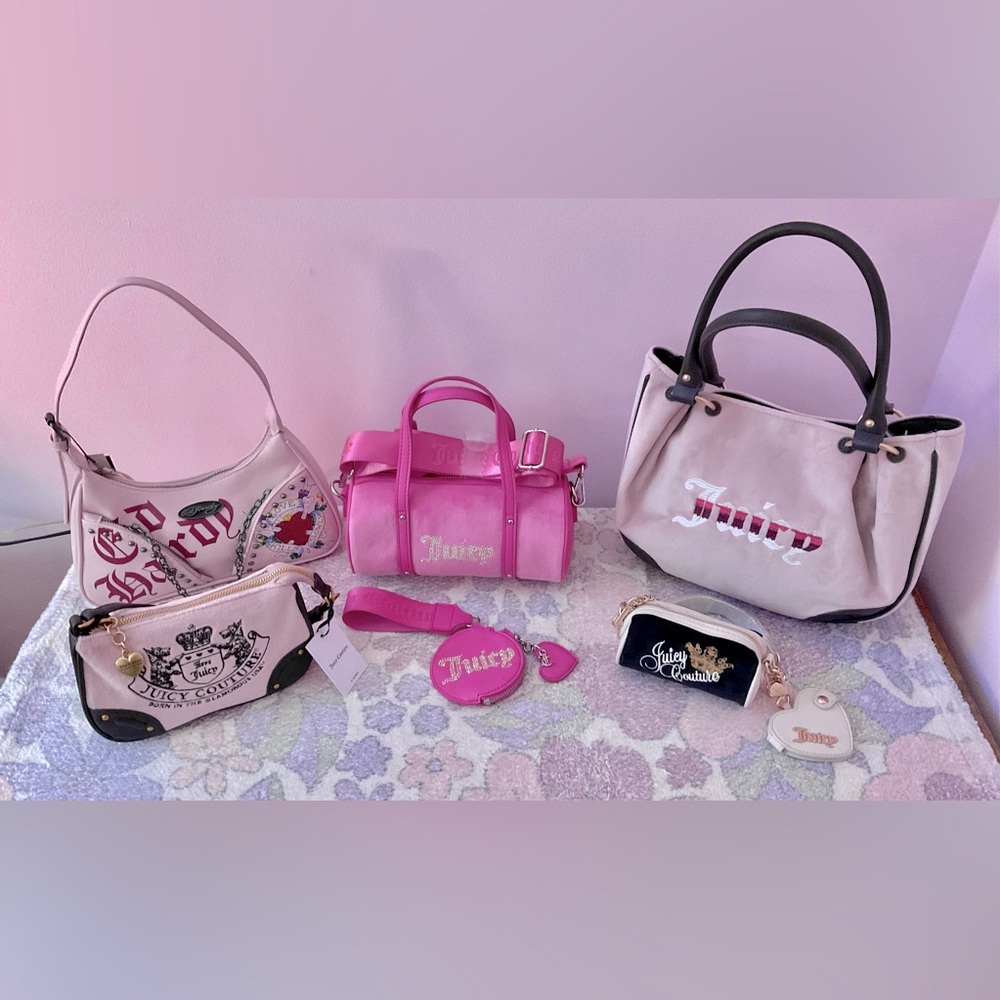 Juicy Couture heritage core and Ed Hardy bag (set of 5 bags)